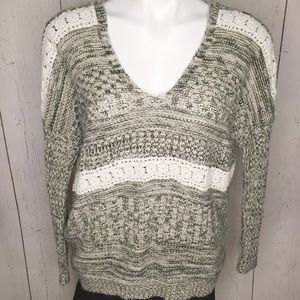 Paper Crane Anthropologie sweater lace details